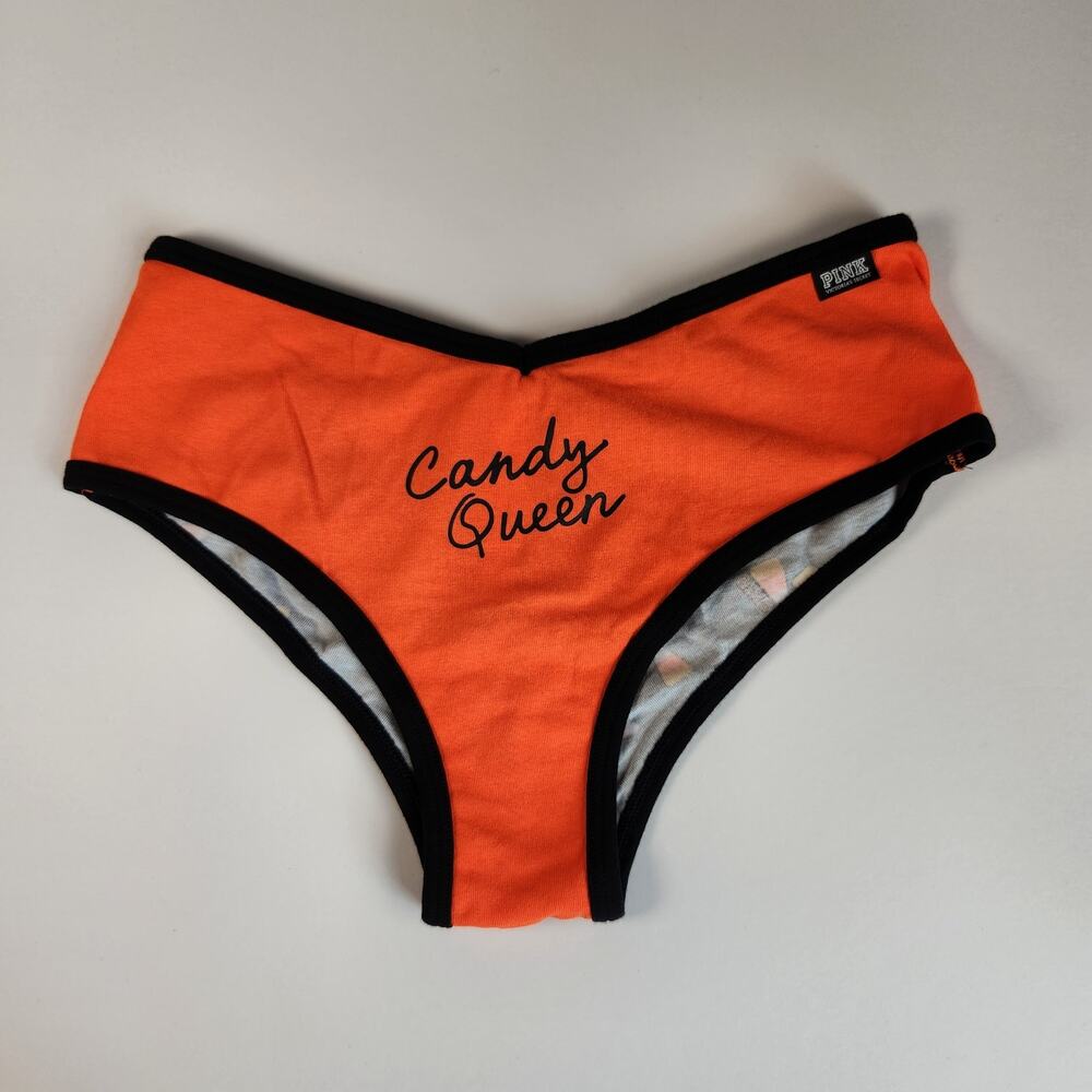 Victoria's Secret PINK Cute Halloween Cheeky Panty - Candy Queen Fun - Small